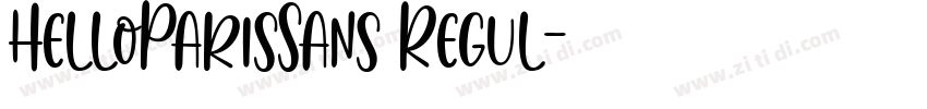 HelloParisSans Regul字体转换